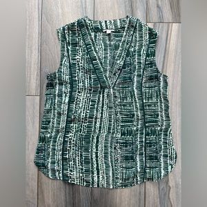 ***Halogen Green White Pattern Tank